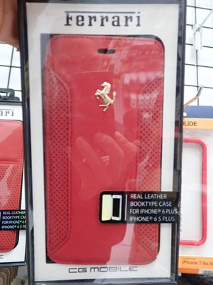 參 法拉利 Apple Iphone 6 i6 6S plus 真皮保護殼 背蓋 大6 法拉F12皮 紅色