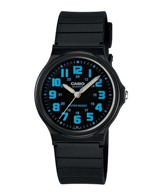 CASIO 卡西歐 男性塑膠錶帶指針錶阿拉伯數字整點時刻 MQ-71-2B (71 2) 學生錶