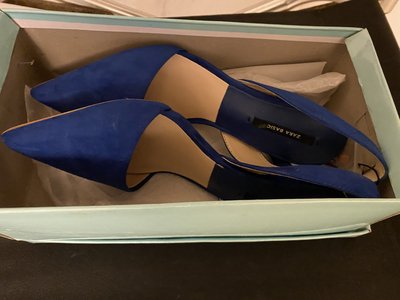 全新ZARA藍色麂皮高跟鞋