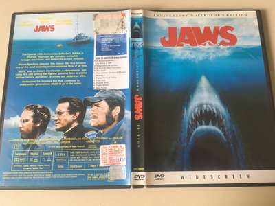 ．私人好貨．二手．DVD．早期【大白鯊 JAWS】薛洛爾德 中古光碟 電影影片 影音碟片 自售