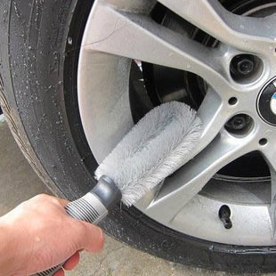 【朕品】汽車 鋼圈刷輪轂清潔刷輪胎刷洗車刷 輪轂刷子 高級軟握把輪胎刷
