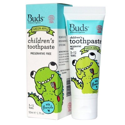 Buds 芽芽有機兒童含氟牙膏-（青蘋果）3～12歲