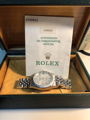 勞力士 rolex 16220 36mm 男錶 盒單齊全