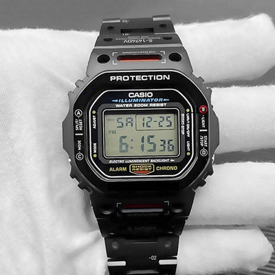 酷炫金屬錶帶錶殼套裝 適用卡西歐手錶男生 Casio g shock DW5600 5610 男表表帶-台北之家