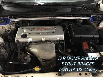 『通信販售』D.R DOME RACING TOYOTA 02~ CAMRY 引擎室拉桿 高強度鋁合金 中空補強 前上拉