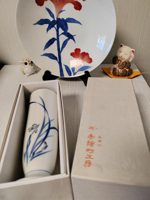 【店主收藏】日本回流 稀缺品 精品件 香蘭社的傳奇 赤繪町工房 花瓶-23792