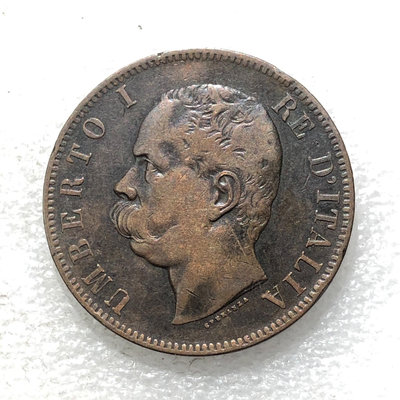 【二手】 1893年翁貝托一世意大利10分E125，1893年BI版106 錢幣 紙幣 硬幣【經典錢幣】
