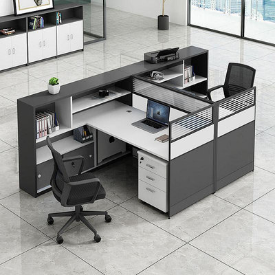 現代簡約辦公室辦公桌椅員工辦公桌簡約職員組合工位現代屏風卡座