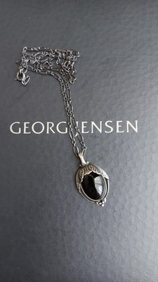 喬治傑生 georg Jensen 純銀 2010年度項鍊 黑瑪瑙 丹麥製