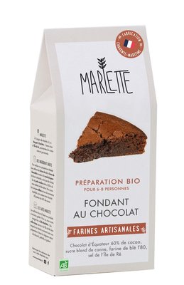 ☆Bonjour Bio☆ 法國 Marlette 有機預拌粉 軟心巧克力蛋糕 布朗尼 熔岩巧克力 60%【可素食】