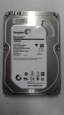 (台中) Seagate SATA 3.5吋 硬碟 1.0TB 中古拆機良品