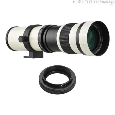 Hi 盛世百貨 相機MF超級長焦變焦鏡頭F/8.3-16 420-800mm T接口，帶適配器環通用1/4螺紋更換，適用於EF接口相機E