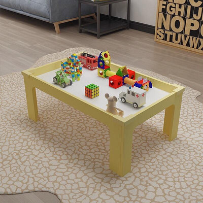 兒童玩具積木桌子男孩拼裝益智游戲玩沙女孩寶寶多功能大尺寸實木 無鑒賞期 自行安裝