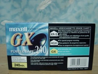 @【小劉二手家電】全新的240分鐘MAXELL  VHS錄放影機空白帶,LP畫質,可錄8小時40分