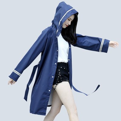 韓版海軍風連身雨衣 一件式雨衣 連身雨衣 連身雨衣 風衣雨衣 日韓雨衣 女士雨衣 雨衣女-慧友芊家居