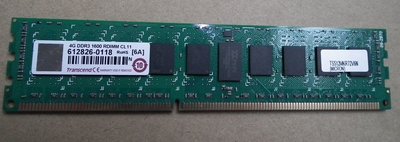 REG-DIMM DDR3-1600創見4GB TS512MKR72V6N 4G ECC伺服器RAM記憶體6A 2RX8