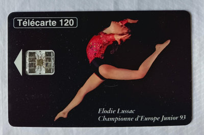 收藏電話卡 Elodie Lussac Championne d'Europe 法國 歐洲