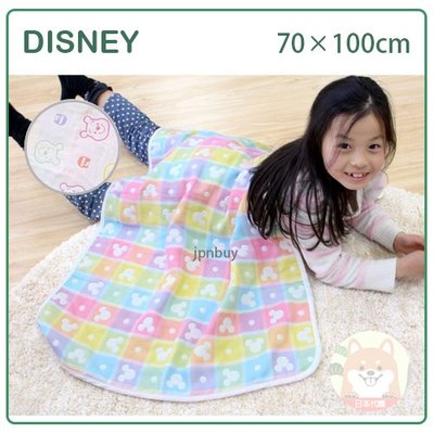 【日本製】日本 DISNEY 迪士尼 米奇 維尼熊 雙面 六層紗 午睡被 涼被 棉被 午睡 毯 幼稚園 70x100