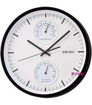 豐天時計【SEIKO】 精工 SEIKO 指針溫溼度 靜音掛鐘 QXA525 QXA525K