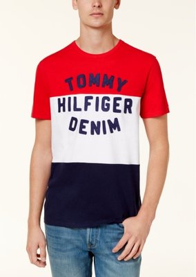 ☆【TH男生館】☆【TOMMY HILFIGER LOGO貼布短袖T恤】☆【TOM001X1】(XS-S)