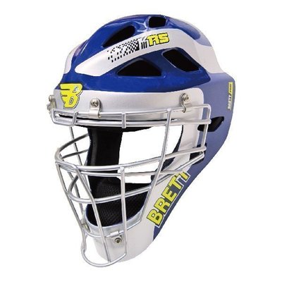 正翰棒壘---全新BRETT布瑞特RS版全罩式捕手頭盔 MLB大聯盟等級 藍色