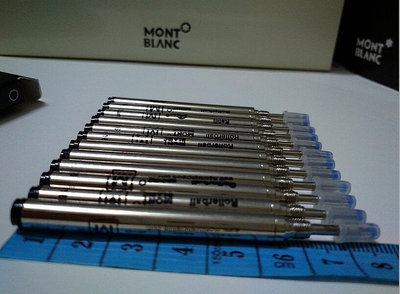 盒裝(一盒12支）小班短款 鋼珠筆通用筆芯 Mont Blanc萬寶龍Mar16 鋼螺紋高檔筆芯 黑色