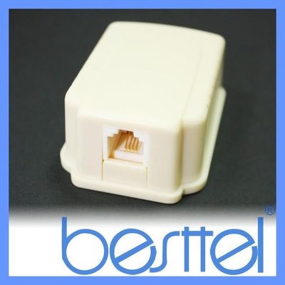 【besttel倍仕特】RJ-11 RJ-12 6P4C 單孔 電話接線盒 1個=$30 A-205/64