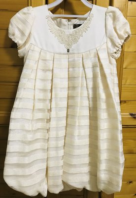 金安德森 童裝 蕾絲銀緞面花苞禮服 (140cm)