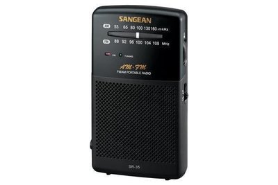 平廣 公司貨 SANGEAN SR-35 SR35 收音機 山進 AM FM 具手提吊帶 調頻 調幅 二波段 放電池款