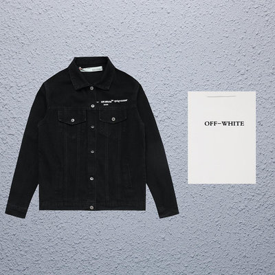 （頂級 ）款式：OW Off-white新款膠帶牛仔外套外套夾克顏色：圖片色尺碼：M-XL面料：防水涂層輔料 NO14225