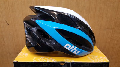 【冠鑫自行車】最新款 挪威品牌 etto RAZER 自行車安全帽 一體成形 輕量化 原廠正品 白/藍 高雄