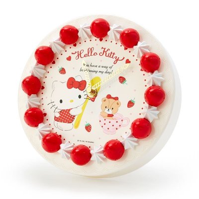 逢甲爆米花玩具店 全新 特價K/T 草莓蛋糕造型圓形壁掛鐘