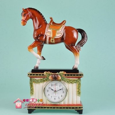 INPHIC-創意馬到成功 西洋馬坐鐘 陶瓷擺飾
