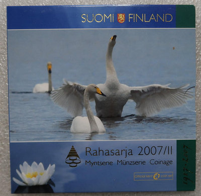 芬蘭 2007年9清版 5歐雙金屬銅鎳紀念幣 國家獨立477 錢幣 硬幣 紀念幣【經典錢幣】