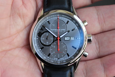 全新品!Raymond Weil 蕾蒙威機械錶.計時碼錶.喜歡漢米爾頓、oris、浪琴、ball、美度.OMEGA請參考