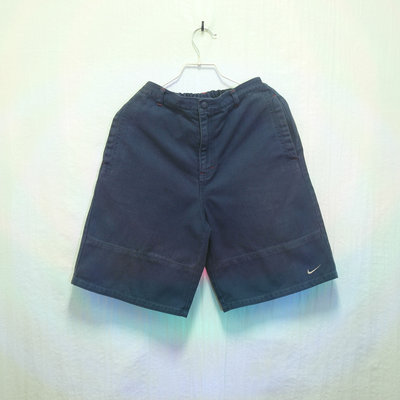Nike 短褲 休閒褲 五分褲 藍刷色 極稀有 老品 復古 古著 Vintage