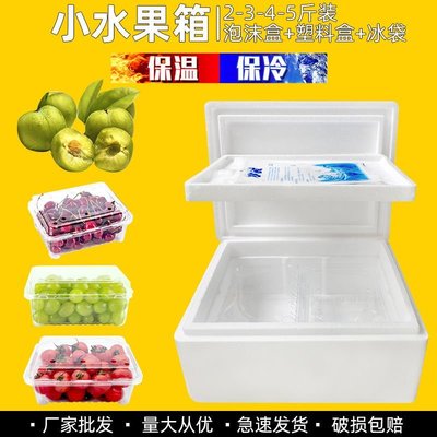 【廠家直銷】泡沫箱李子專用保溫箱2斤5斤小水果包裝箱保鮮箱藍莓快遞箱泡沫盒 可開發票
