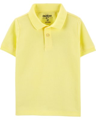 《The Hans》美國 OSHKOSH 正貨 A409 素色純黃Polo衫衣服 短袖上衣 短袖T恤 翻領T恤