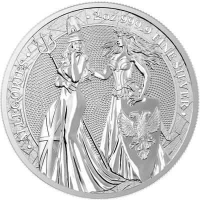 【海寧潮現貨】德國2023年日耳曼尼婭女神和不列顛女神2盎司銀幣