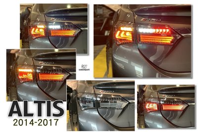 小傑車燈-全新 ALTIS 11代 11.5代 14 15 16 17 18 年 跑馬 燻黑 三線 光柱LED 尾燈