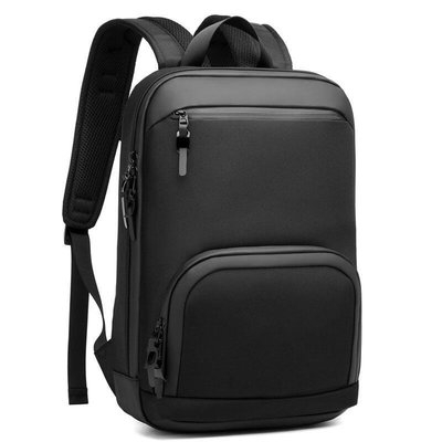 ozuko新款韓版後背包大容量簡約通勤男士商務休閒背包防水蘋果電腦包