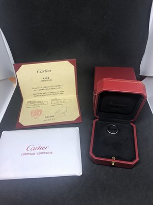 [K&amp;K 超優惠 !#47] Cartier 卡地亞 品牌刻字 單鑽 C DE CARTIER 婚戒 PT950鉑金