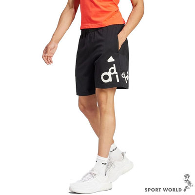 Adidas 短褲 男裝 印花 純棉 黑【運動世界】IP3801