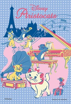 99-371 絕版迷你99片日本進口拼圖 迪士尼 MARIE 瑪莉貓 巴黎與音樂