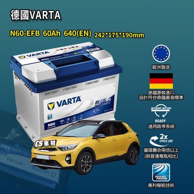 CS車材-VARTA 華達電池 KIA 起亞 PICANTO STONIC 非韓製 代客安裝 汽車電瓶