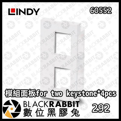 數位黑膠兔【 LINDY 林帝 60552 模組面板for two keystone*4pcs 】