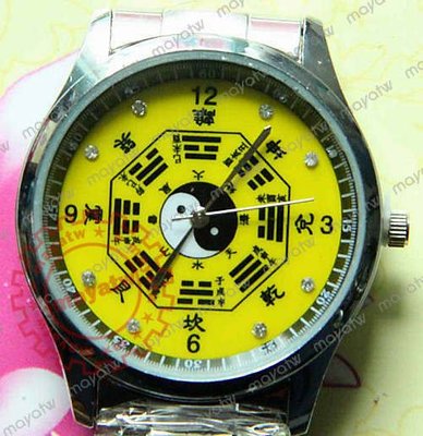 (RELI-U_1394) 最新獨家九宮八卦圖圖文手錶金屬表帶男款