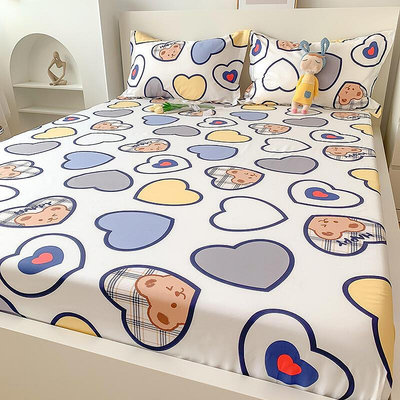 全棉床笠單件純棉保護罩1.8米床套床單1.5米1.2m卡通棕墊兒童床罩