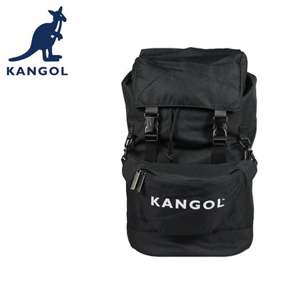 【橘子包包館】KANGOL 英國袋鼠 後背包 型號 61251741 黑色 卡其