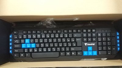 @淡水無國界@廣寰 Kworld 藍翼戰鬥版 單鍵盤 裸裝 電競 KCG100 電競鍵盤 USB鍵盤 LOL  PUBG